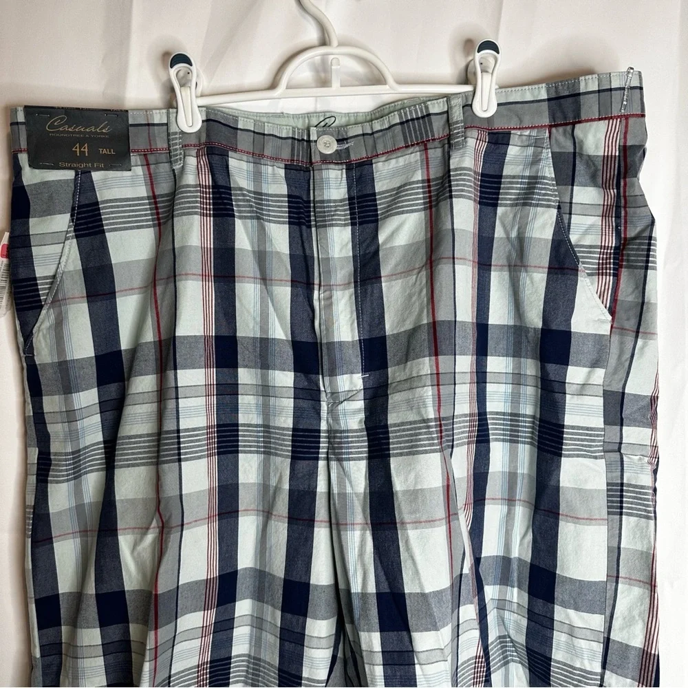 Roundtree & Yorke Casuals mens shorts plaid 44 tall